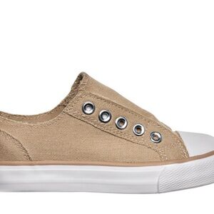 Children's Canvas Slip-On Shoes - Tan